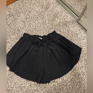 Elegant Black Pleated Women's Skorts